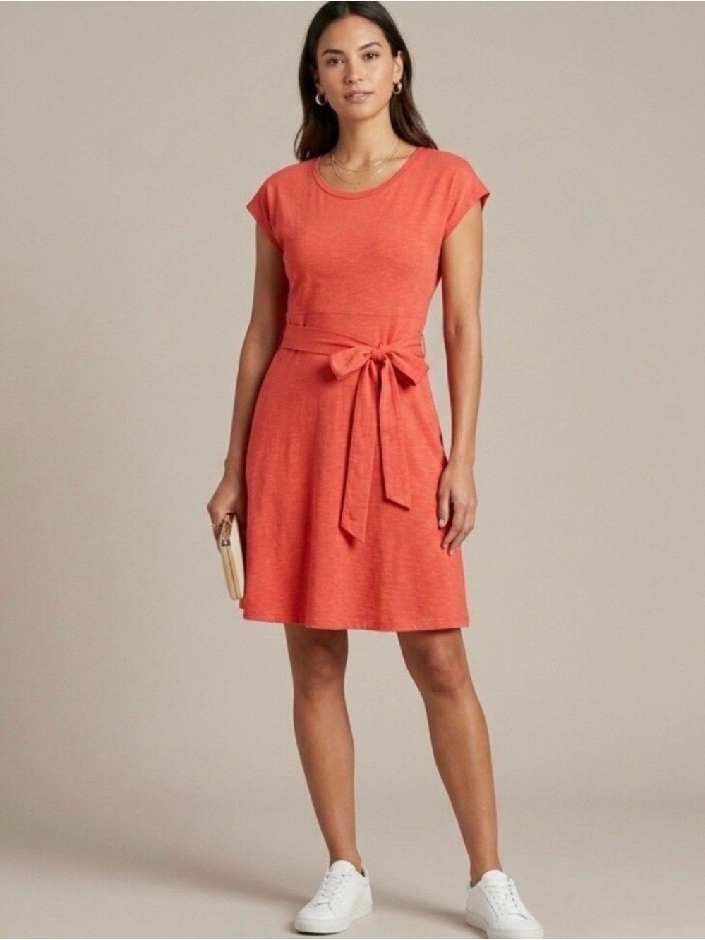 Toad&Co Orange Wrap Dress Small Casual Travel Outdoor Gorpcore Cottagecore